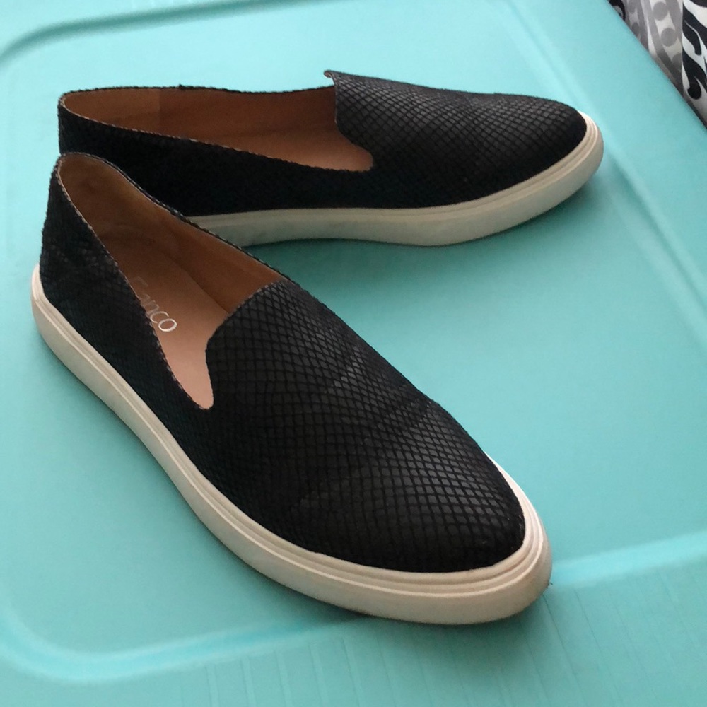 Size 8 casual black slip ons
